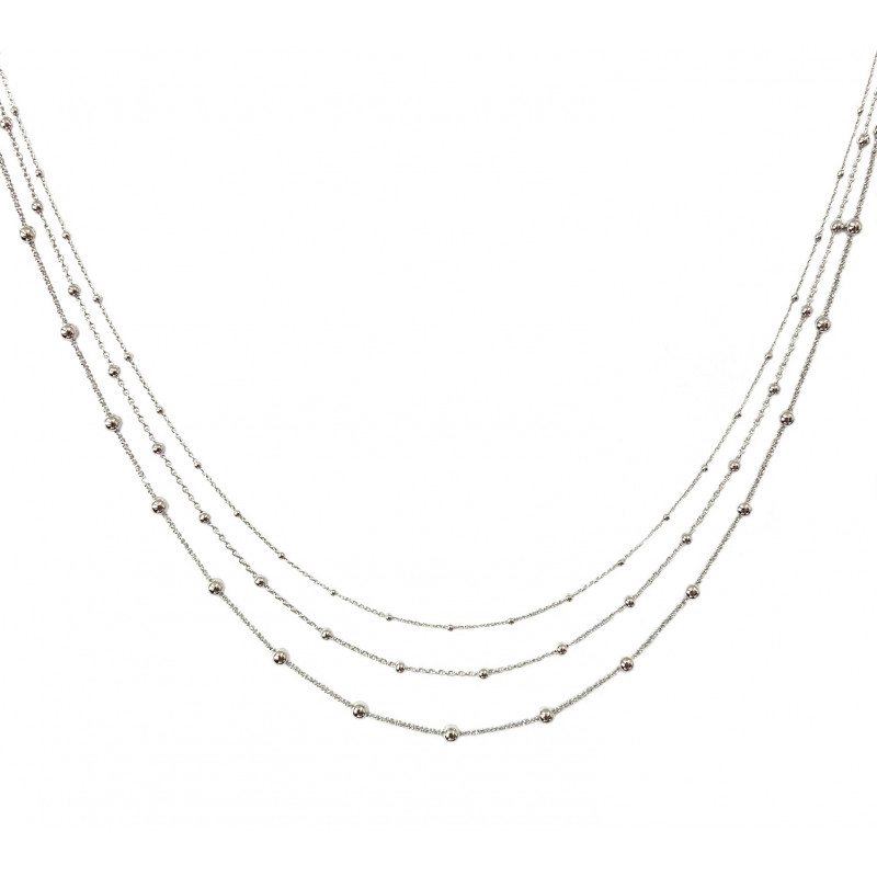 COLLIER TRIPLE FILS BOULES